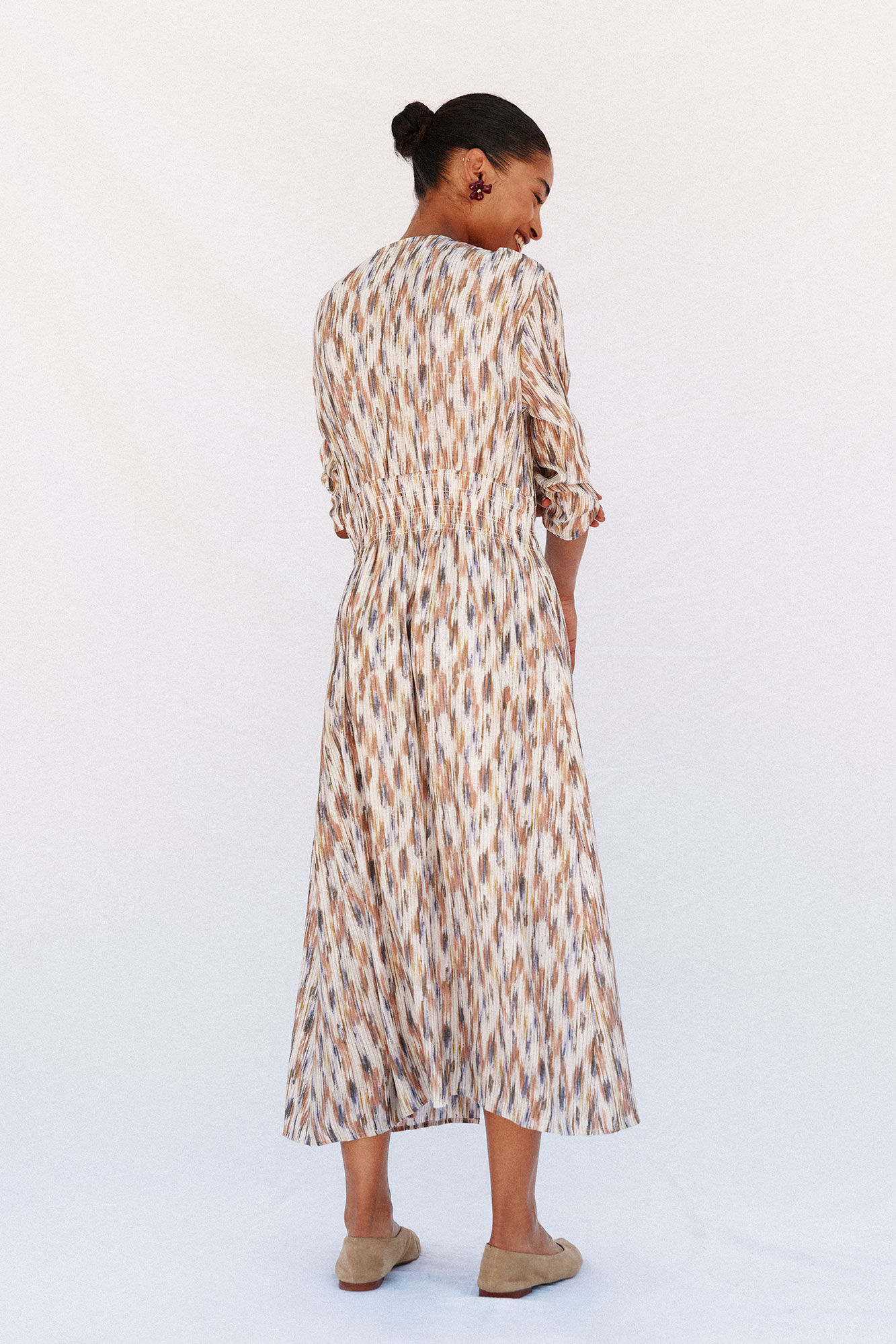 Cortefiel Vestido largo estampado