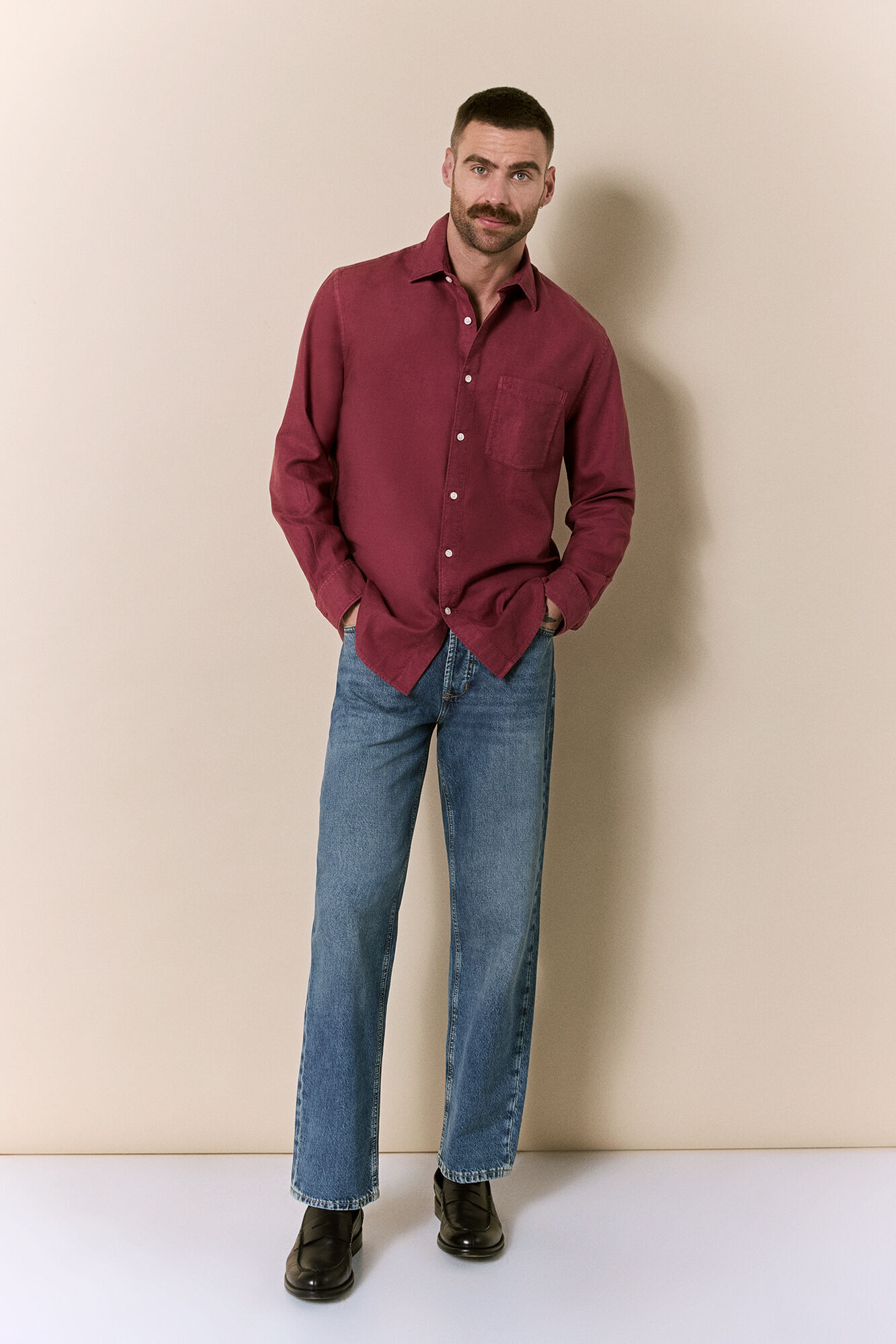 OOTO Camisa lisa fluida