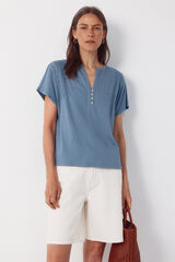 Cortefiel Playera de quillas Azul