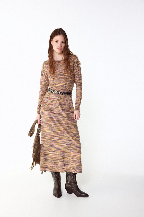 Slowlove Vestido de tejido melange Multicolor