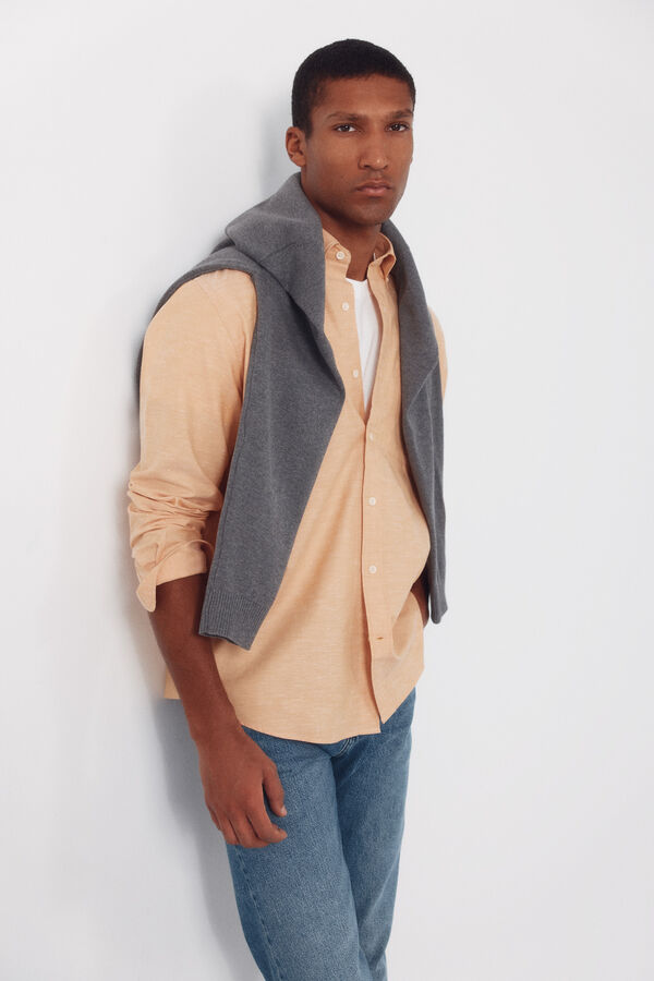 Cortefiel Camisa lisa oxford slub Arena