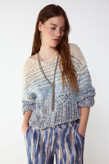 Slowlove Su&eacute;ter de punto con efecto degradado Azul