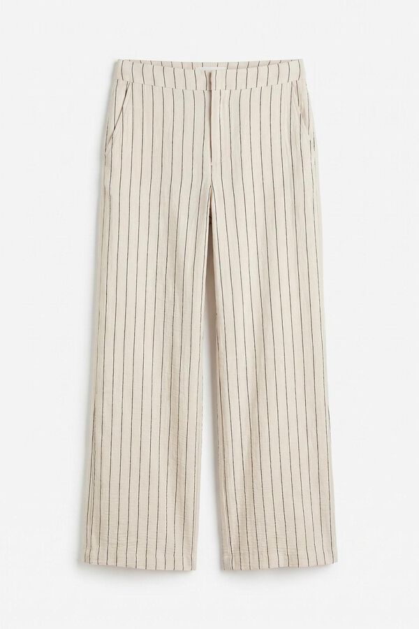 Slowlove Pantal&oacute;n de pata ancha Estampado blanco