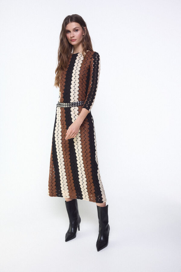 Slowlove Vestido de estructura multicolor Multicolor