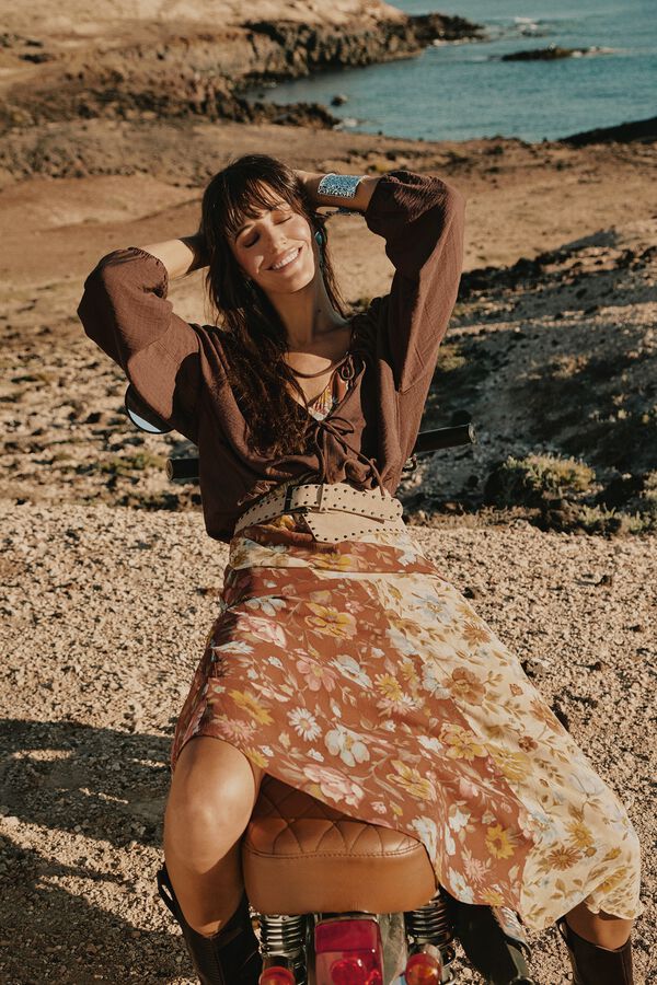 Slowlove Vestido estampado combinado Multicolor