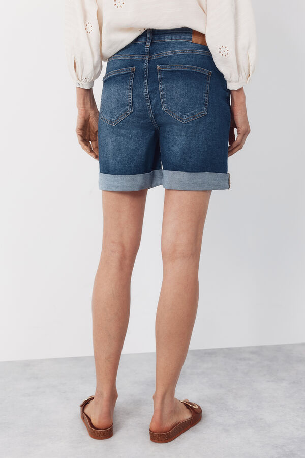 Cortefiel Shorts de mezclilla Azul