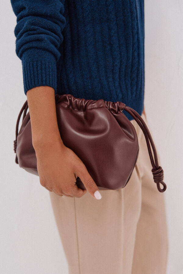 Cortefiel Bolso saco bandolera Granate