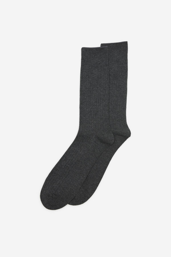 Cortefiel Calcet&iacute;n COOLMAX&reg; liso Gris oscuro