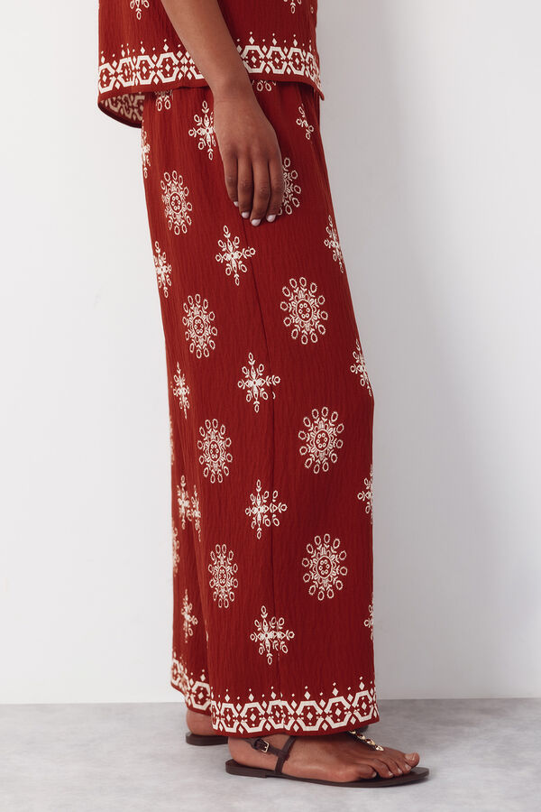 Cortefiel Pantal&oacute;n estampado Rojo