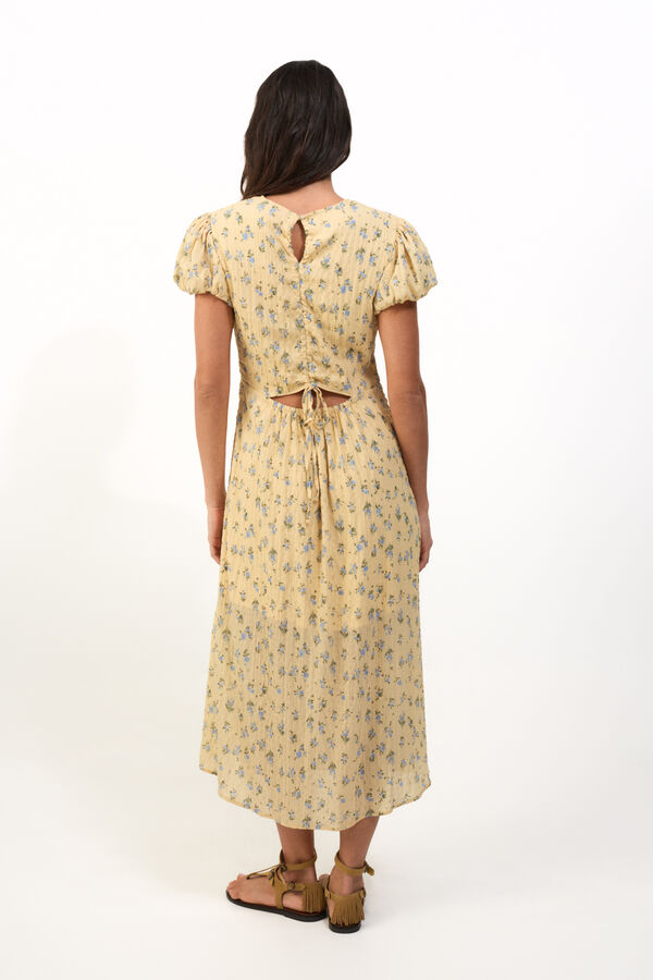 Slowlove Vestido estampado floral Estampado amarillo