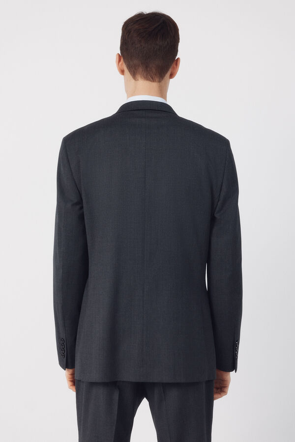 Cortefiel Americana traje lisa coolmax&reg; Gris oscuro