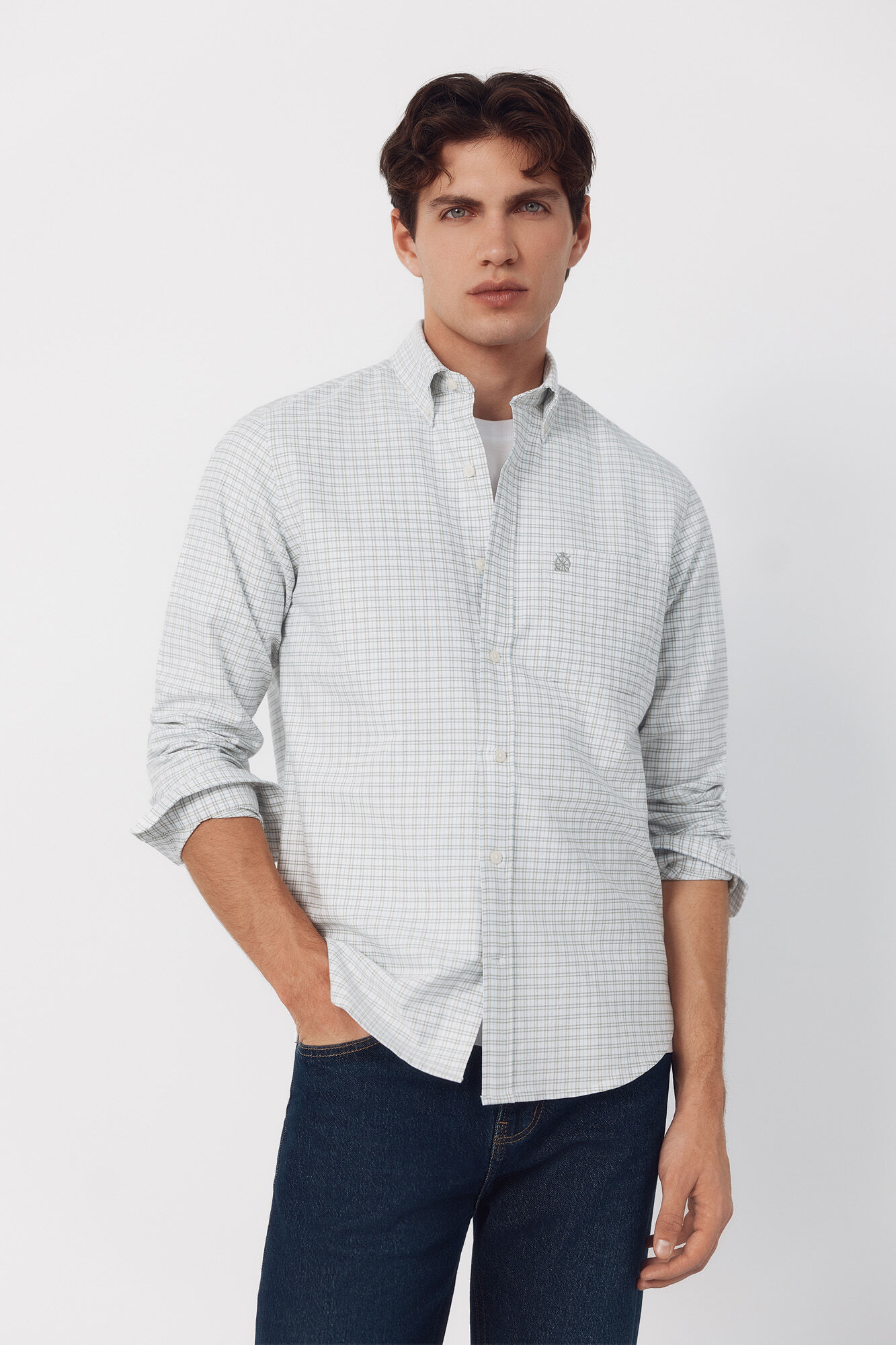 Cortefiel Camisa oxford cuadros