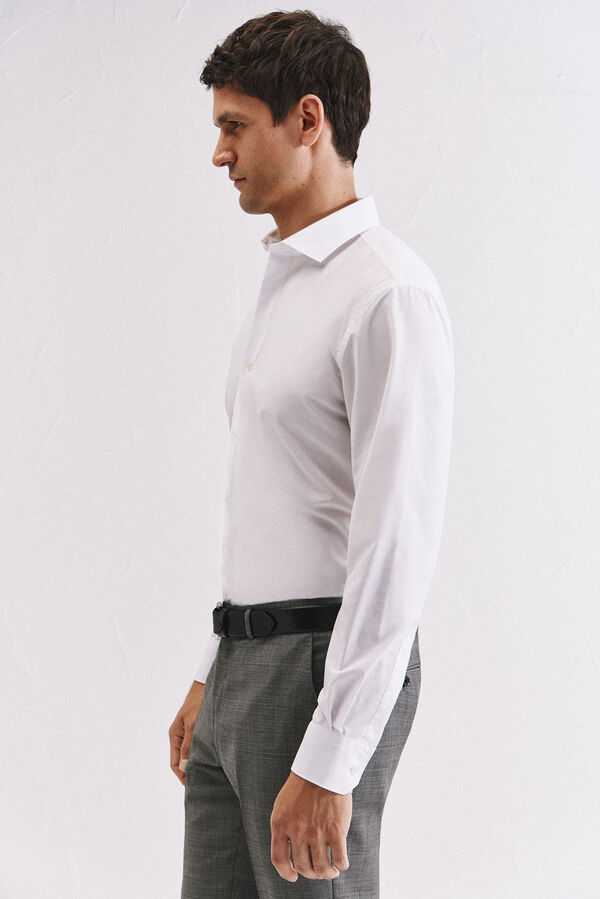 Cortefiel Camisa vestir otom&aacute;n slim fit f&aacute;cil plancha Blanco
