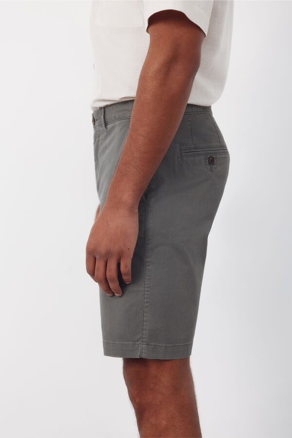 Cortefiel Bermuda chino regular print Kaki