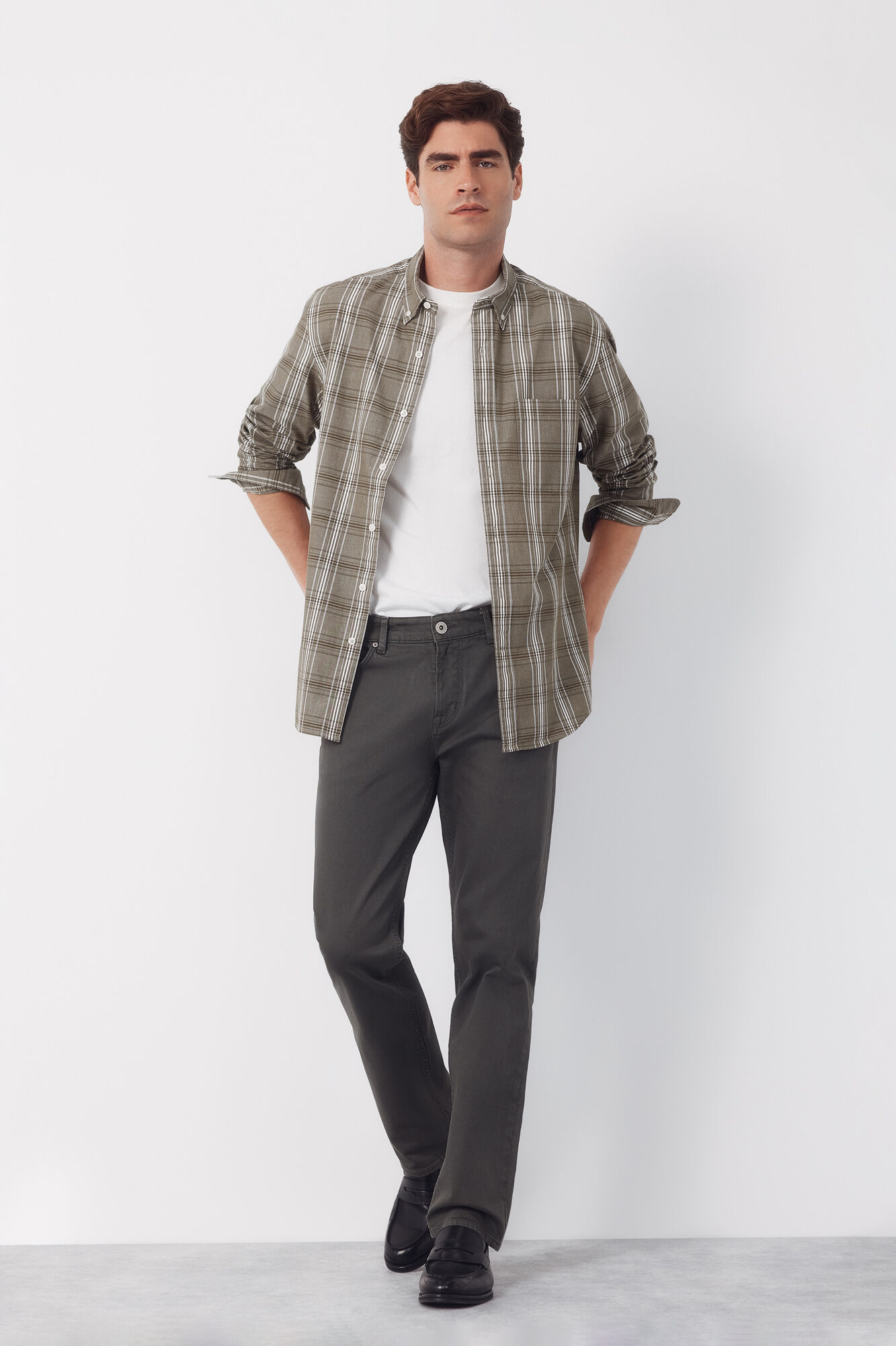 Cortefiel Camisa popel&iacute;n cuadros