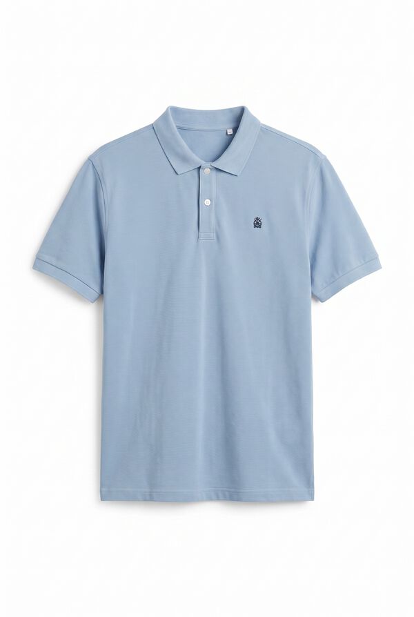 Cortefiel Polo b&aacute;sico piqu&eacute; Azul