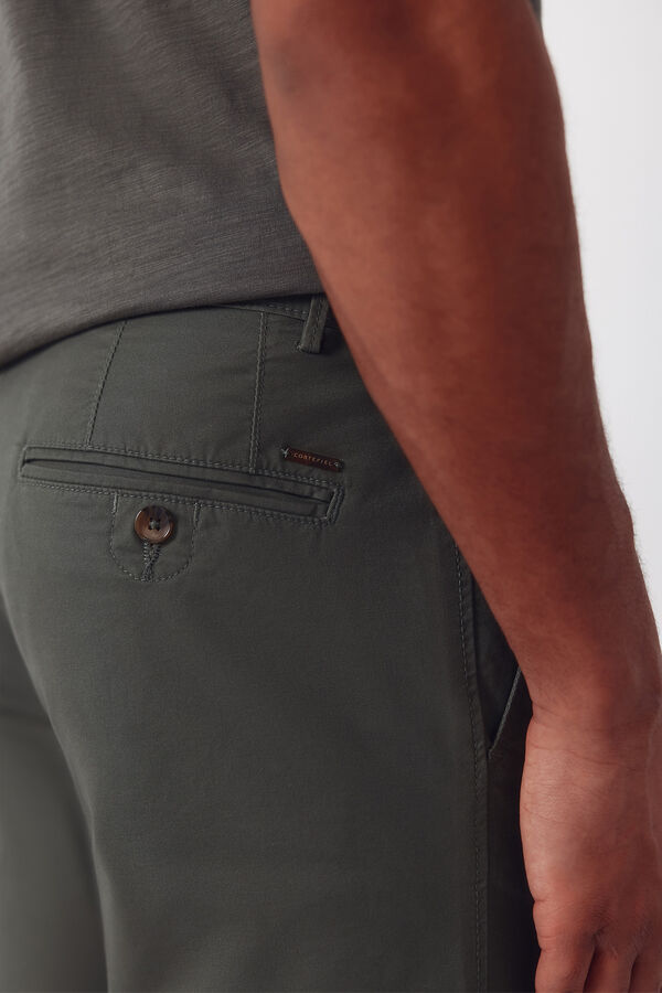 Cortefiel Bermuda chino Kaki
