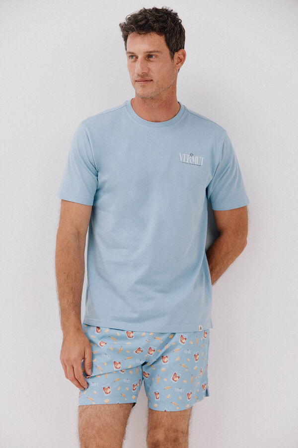 Cortefiel Ba&ntilde;ador estampado aperitivo Azul