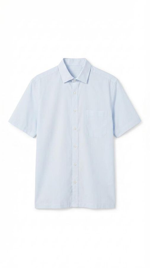 Cortefiel Camisa rayas manga corta Azul