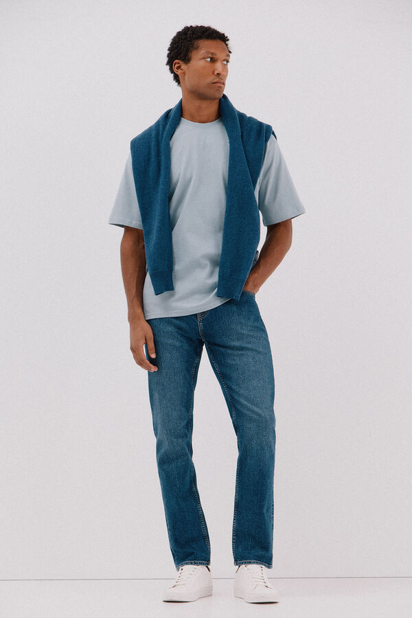 Cortefiel Camiseta b&aacute;sica Azul