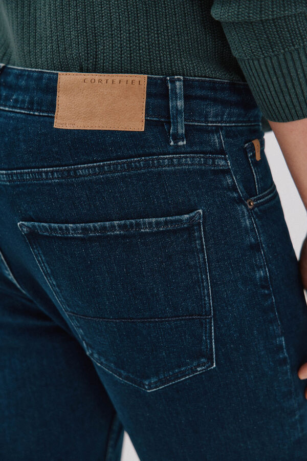 Cortefiel Pantal&oacute;n de mezclilla slim fit Azul marino