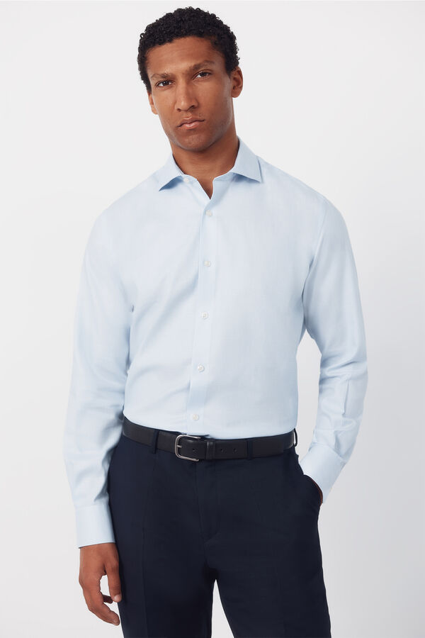 Cortefiel Camisa vestir otom&aacute;n slim fit f&aacute;cil plancha Azul