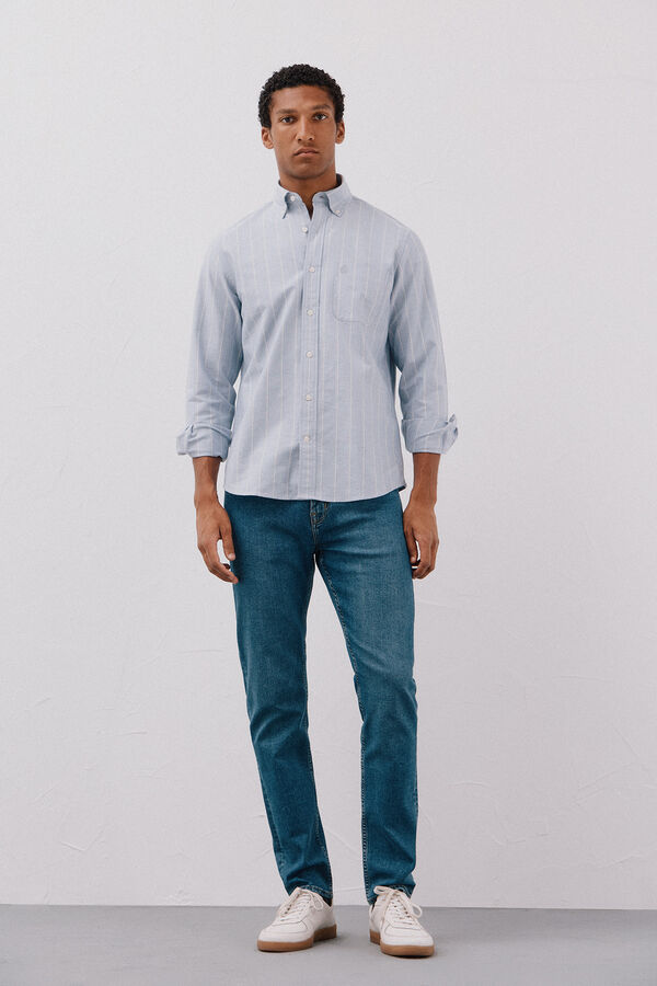 Cortefiel Pantal&oacute;n de mezclilla slim fit Azul