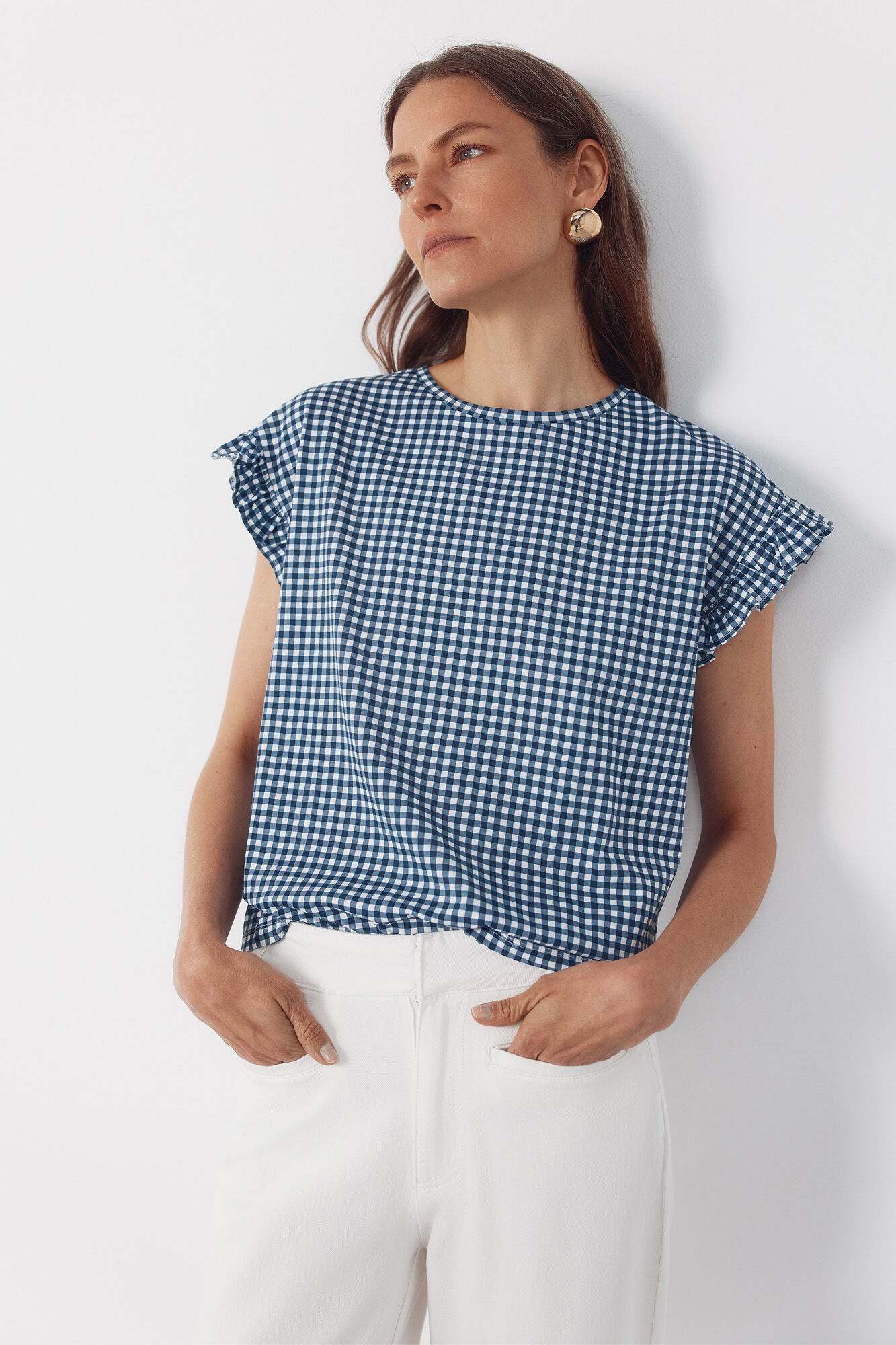 Cortefiel Playera b&aacute;sica con volante