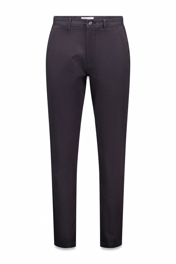 Cortefiel Pantal&oacute;n chino print slim Negro