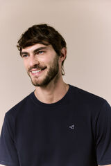 OOTO Camiseta b&aacute;sica lavada Azul marino