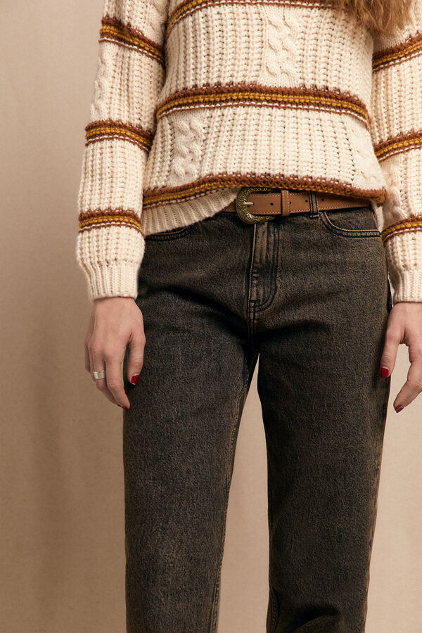Slowlove Jeans marr&oacute;n Overdye Gris