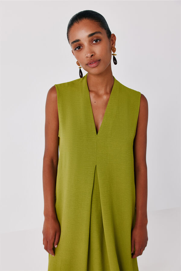 Cortefiel Vestido t&uacute;nica Verde