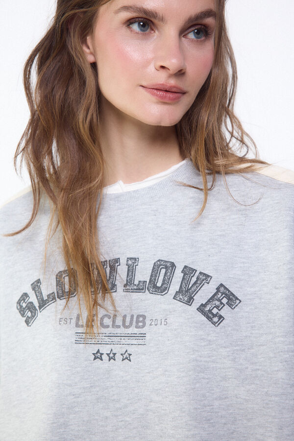 Slowlove Sudadera oversize slowlove Gris