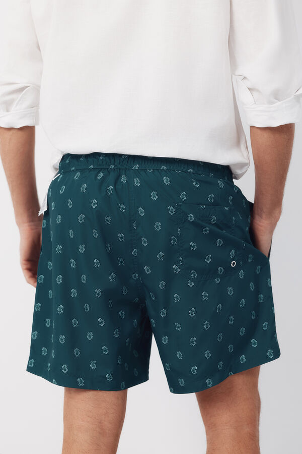 Cortefiel Ba&ntilde;ador estampado pasley Verde