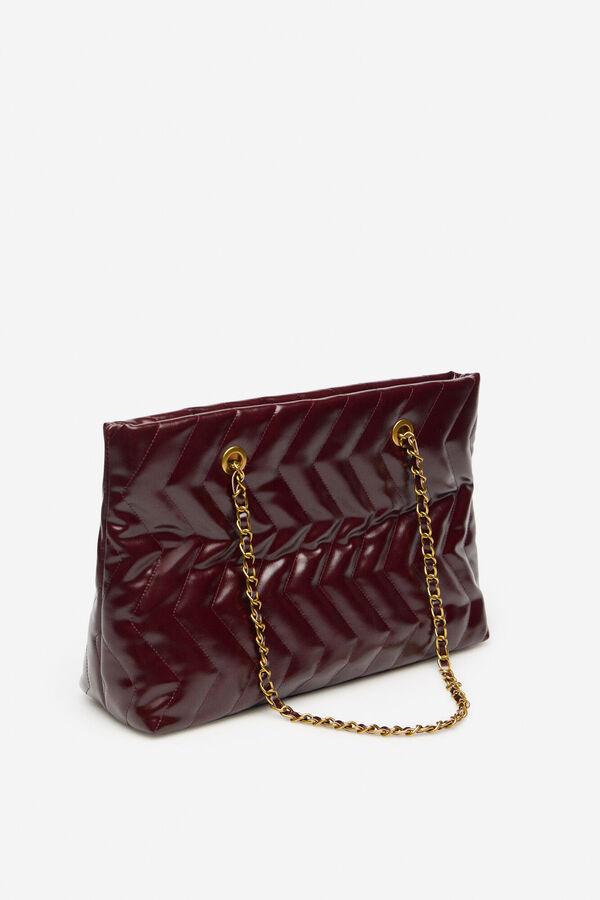 Cortefiel Shopper acolchado Vino