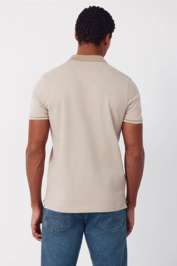 Cortefiel Polo piqu&eacute; Beige
