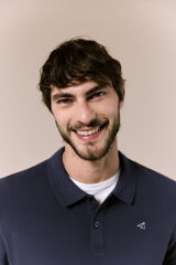 OOTO Polo b&aacute;sico piqu&eacute; lavado Azul