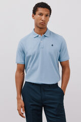 Cortefiel Polo b&aacute;sico piqu&eacute; Azul