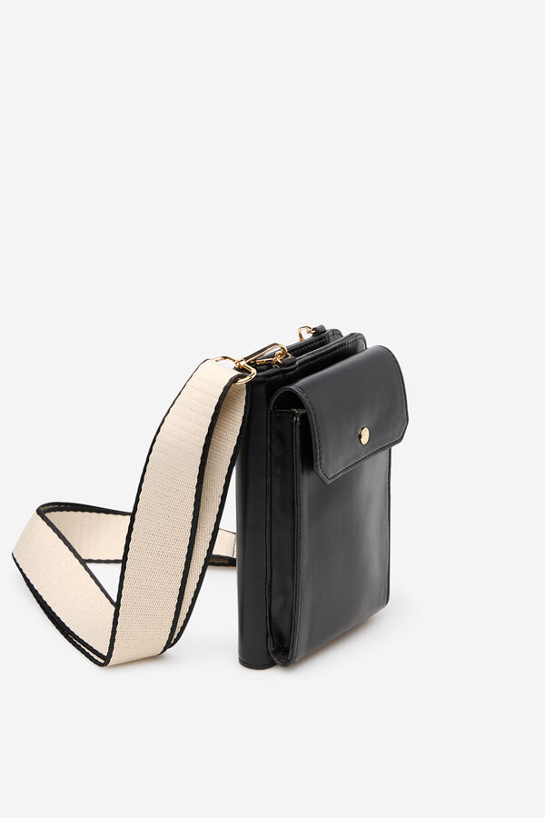 Cortefiel Portacelular cartera liso Negro