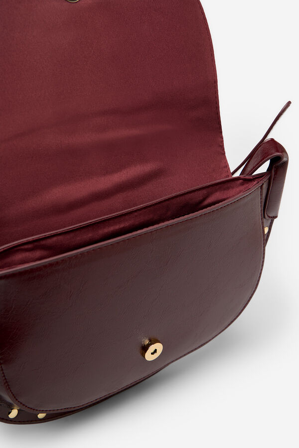 Cortefiel Bandolera solapa tacahs Granate