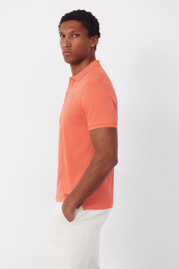 Cortefiel Polo bordado Coral