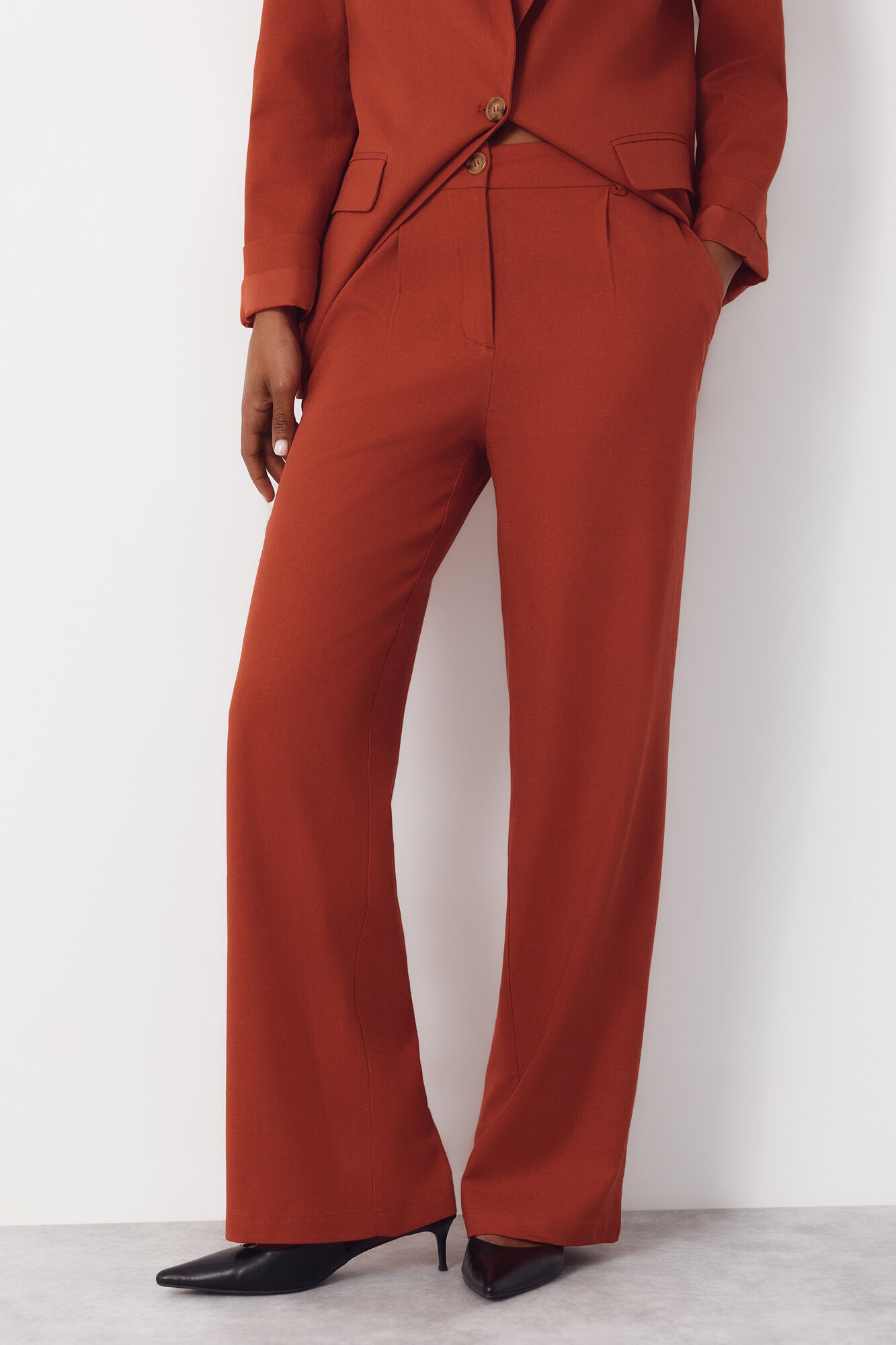 Cortefiel Pantal&oacute;n ancho de lino