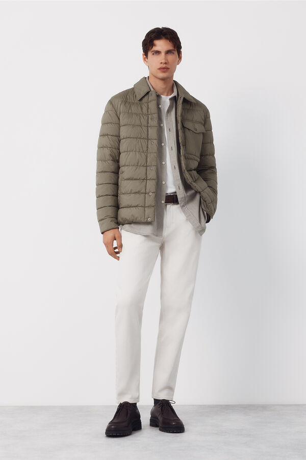 Cortefiel Sobrecamisa acolchada ultralight Kaki