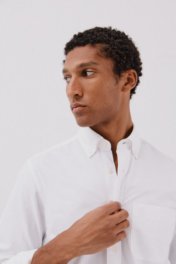 Cortefiel Camisa oxford lisa Blanco