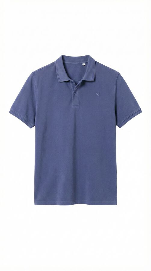 OOTO Polo b&aacute;sico piqu&eacute; lavado Azul