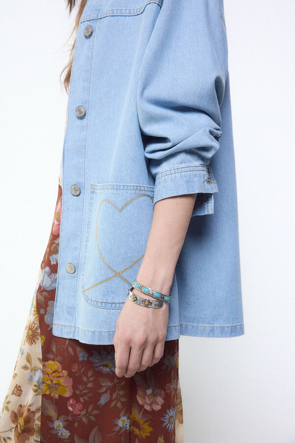 Slowlove Chamarra de mezclilla barn Azul