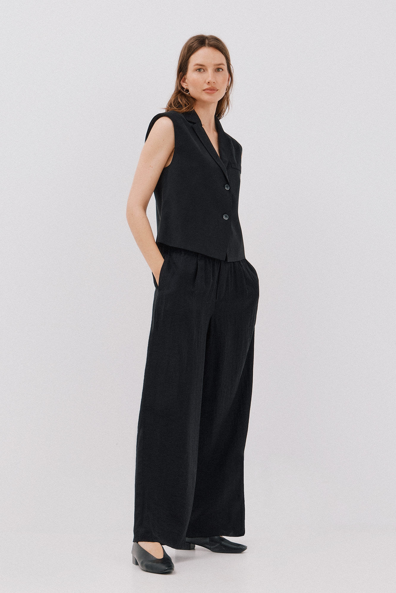 Cortefiel Chaleco con cuello de solapa