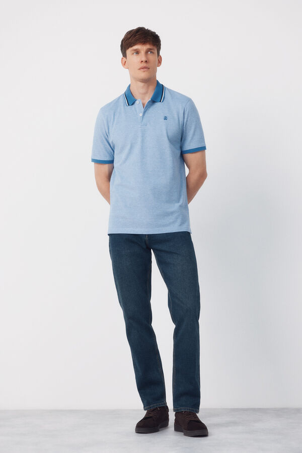 Cortefiel Polo oxford Azul