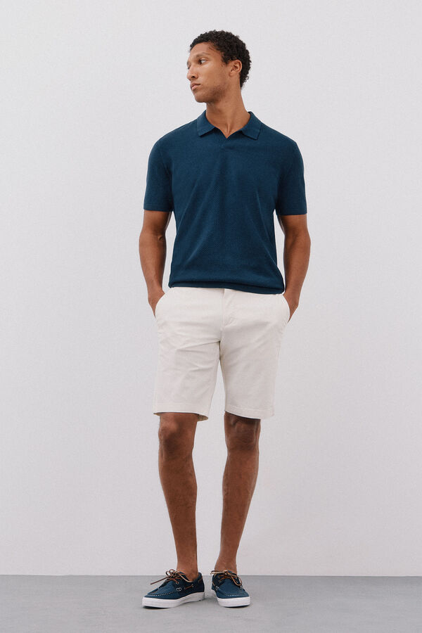 Cortefiel Bermudas chino Marfil