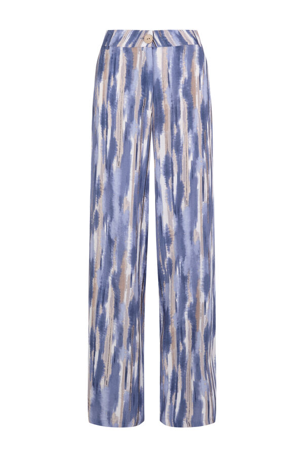 Slowlove Pantal&oacute;n estampado Estampado azul
